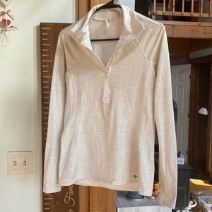 Underarmour long sleeve 3/4 zip up, workout shirt
